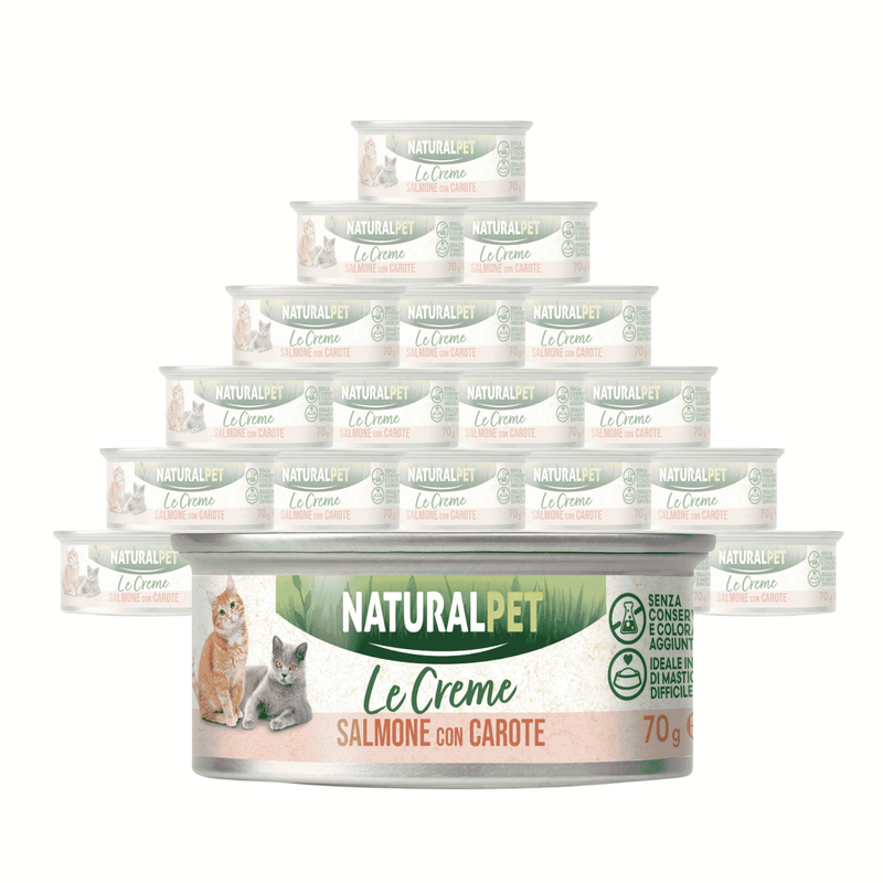 Naturalpet Le Creme Cat Salmone con carote 70gr