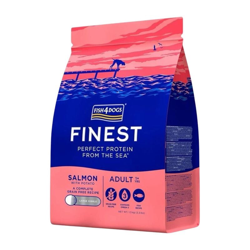 Fish4dogs Finest Dog Adult Large Pesce Bianco 1,5 kg