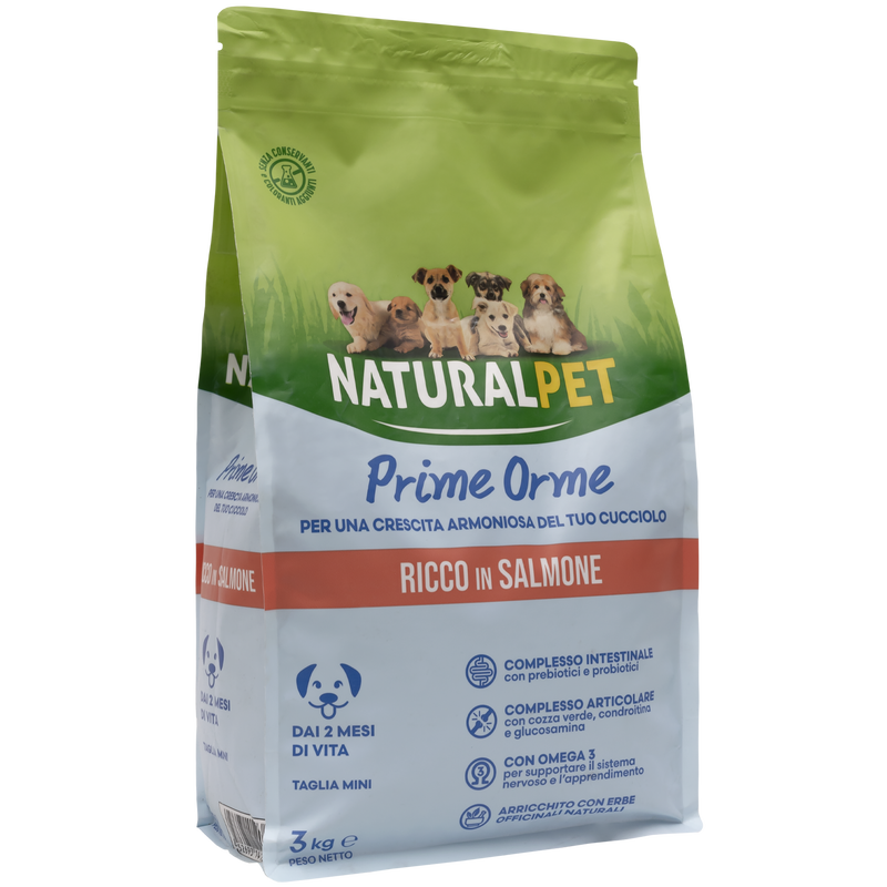 Naturalpet Prime Orme Puppy Mini ricco in Salmone 3kg
