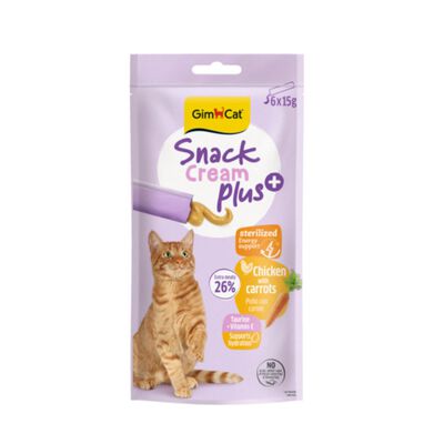 Gimcat Cream Plus Pollo con Carote 6x15 gr