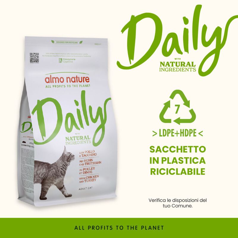 Almo Nature Daily Maintenance Cat Adult con Pollo e tacchino 1,2kg