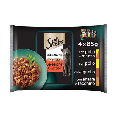 Sheba Cat Selezione in salsa Gustosa 4 pz x 85 gr