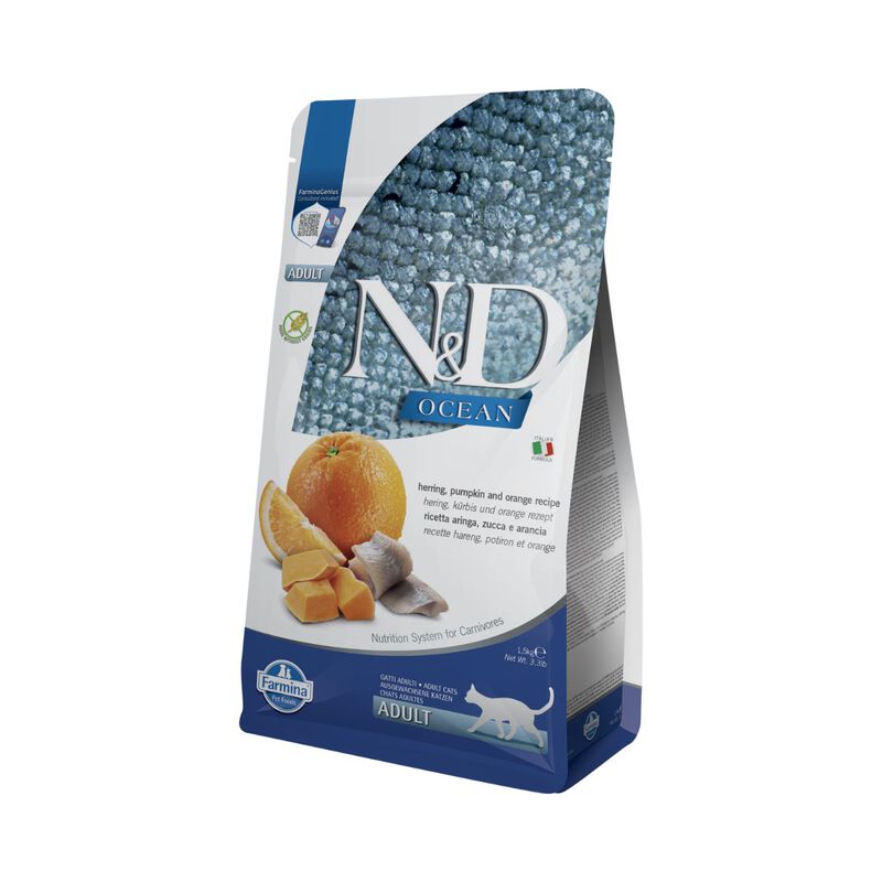 N&D Farmina Ocean Cat Adult Aringa, Zucca & Arancia 1,5 kg