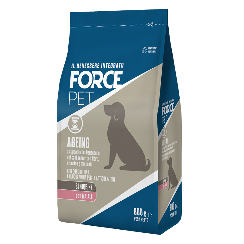 Forcepet Dog Senior + 7 anni Ageing con maiale 800gr