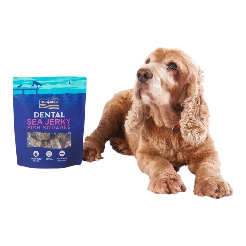 Fish4Dogs Dental Sea Jerky Fish Squares Snack 115 gr