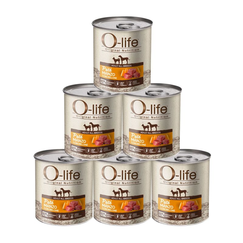 O-life Dog Pat&eacute; con Manzo e Melone 400 gr
