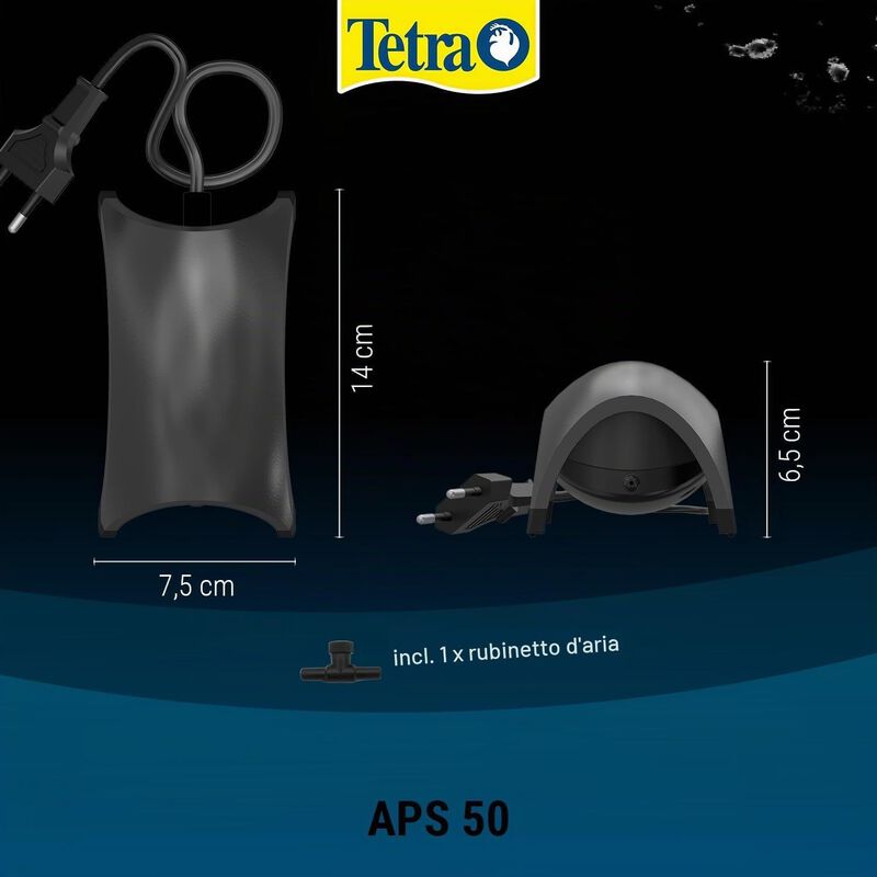 Tetra Aeratore APS Air Pump 50 Nero