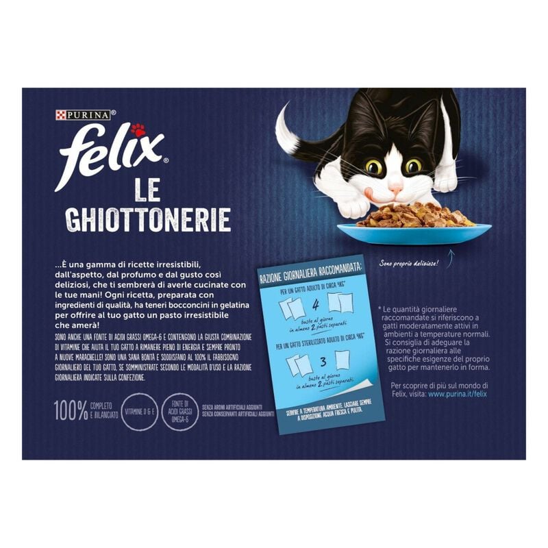 Felix Le Ghiottonerie Cat Selezioni con pesci Salmone con Tonno 12 x 85 gr