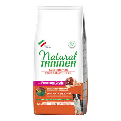 Natural Trainer Daily Nutrition Dog Adult Medium con Prosciutto Crudo 12kg