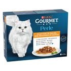 Gourmet Perle Cat Adult Filettini in Salsa Tacchino Tonno Anatra e Agnello 8 x 85 gr