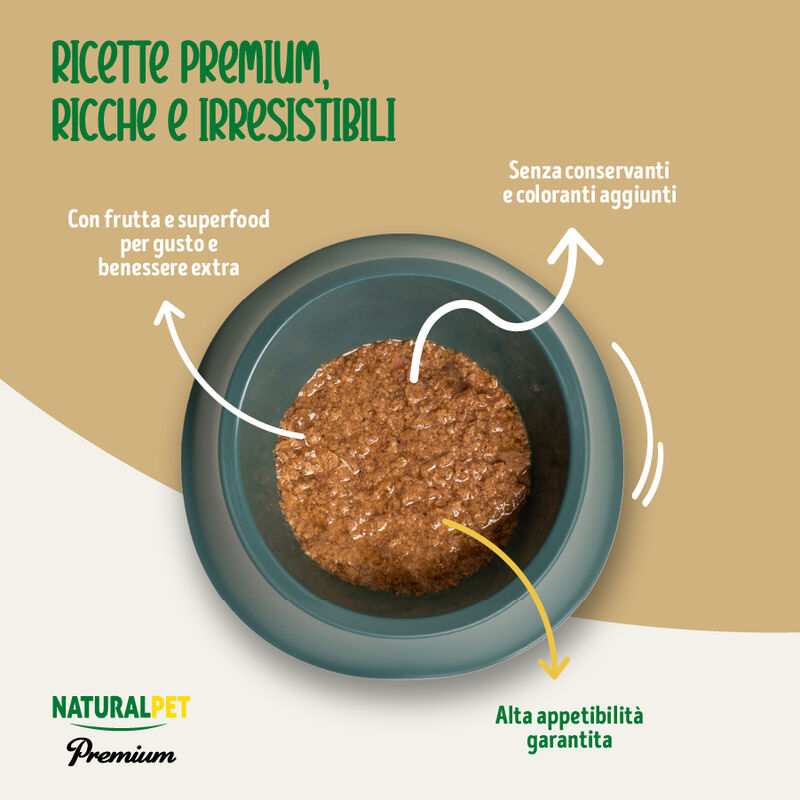Naturalpet Premium Cat pat&eacute; ricco in trota con carote 85gr