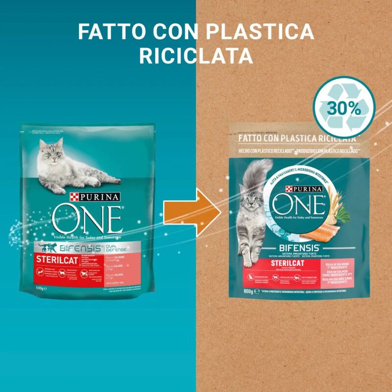 Purina One Bifensis Cat Sterilised Salmone e Frumento 800 gr