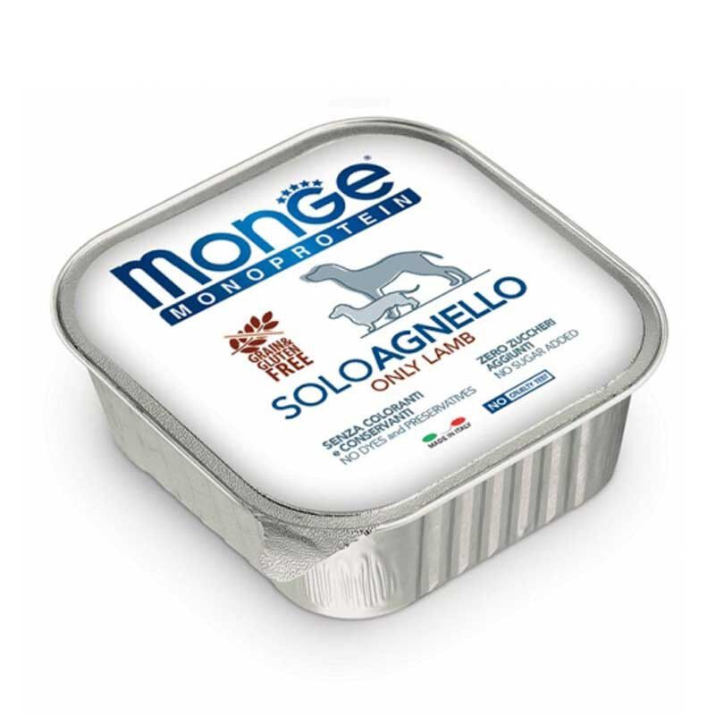 Monge Monoprotein per cani adulti Pat&eacute; Solo Agnello 150 gr