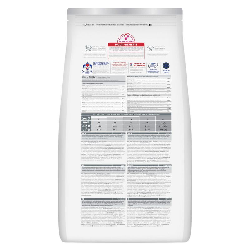 Hill's Science Plan Cat Adult Sterilised al Pollo 1,5 kg