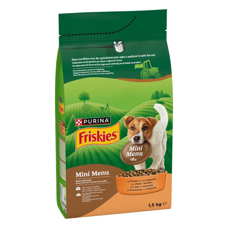 Friskies Dog Adult Mini Menu con Pollo e Verdure 1,5 kg