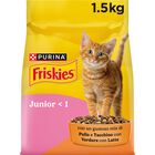 Friskies Cat Junior con Pollo, Tacchino, Latte e Verdure 1,5 kg
