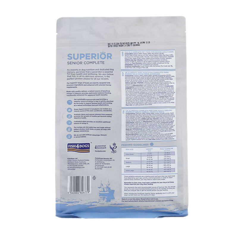 Fish4dogs Superior Dog Senior Complete Small 1,5 Kg