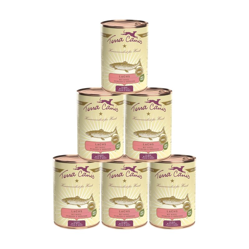 Terra Canis Dog Classic Salmone con Miglio, Pesca ed Erbe aromatiche 400 gr
