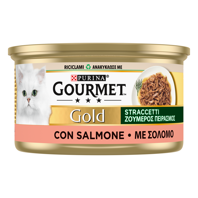 Gourmet Gold Cat Adult con Straccetti di Salmone 85 gr