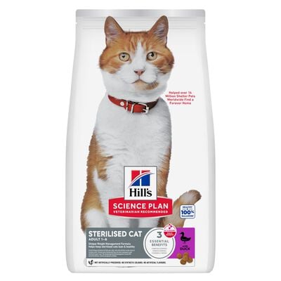 Hill's Science Plan Cat Adult Sterilised con Anatra 7 kg