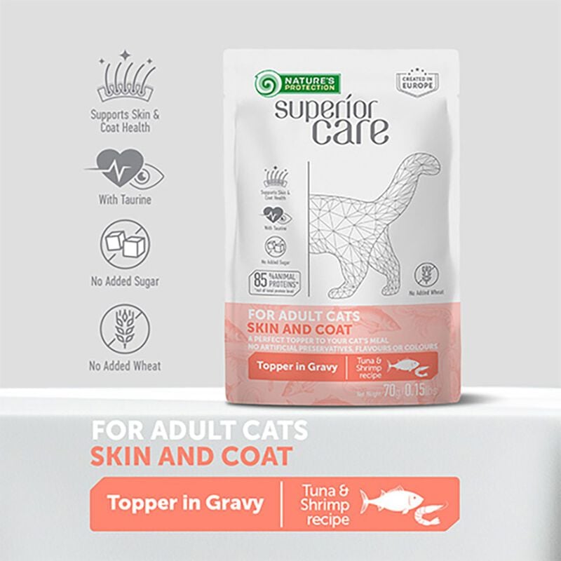 Nature's Protection Cat Superior Care Cat Skin Tonno e Gamberetti 70 gr