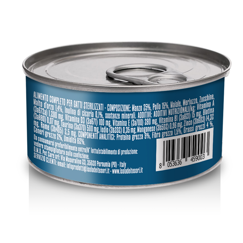 Forcepet Cat Adult Steril Hairball soft pat&egrave; con manzo 85gr