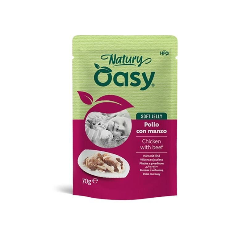 Oasy Natury cat adult Pollo con Manzo 70 gr