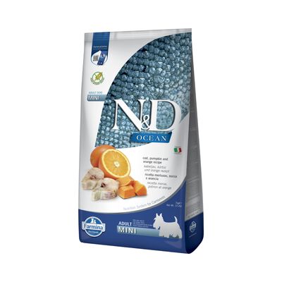 N&D Farmina Ocean Dog Adult Mini Merluzzo, Zucca & Arancia 7 kg