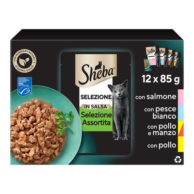 Sheba Cat Selezione Assortita in Salsa 12 pz x 85 gr
