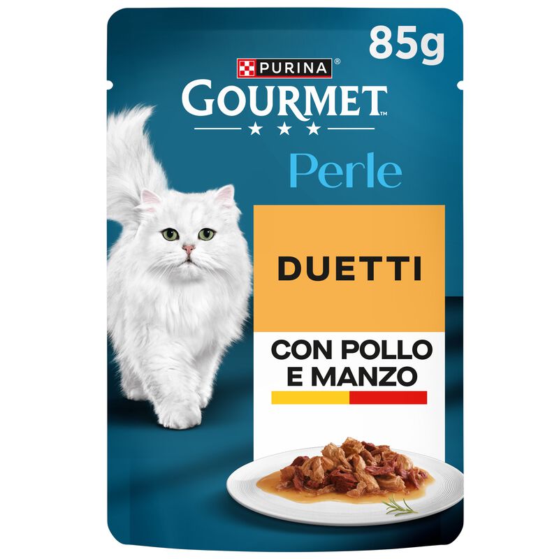 Gourmet Perle Duetti Cat Adult con Manzo e Pollo 85 gr