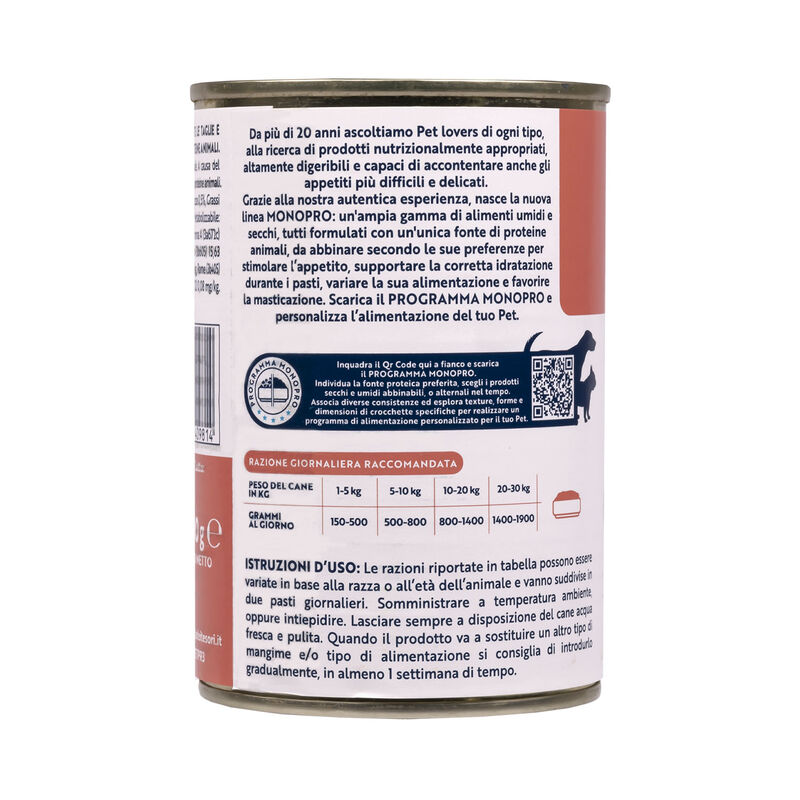Monopro Dog Adult All Breeds Pat&eacute; Salmone 400gr