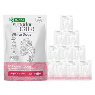Nature's Protection Superior Care Dog Adult con Pelo Bianco al Tonno 70 gr