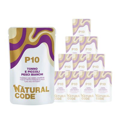 Natural Code Cat P10 Tonno e Piccoli Pesci Bianchi 70 gr