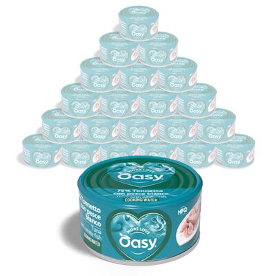 Oasy More Love Cat Adult Tonnetto con Pesce Bianco 70 gr