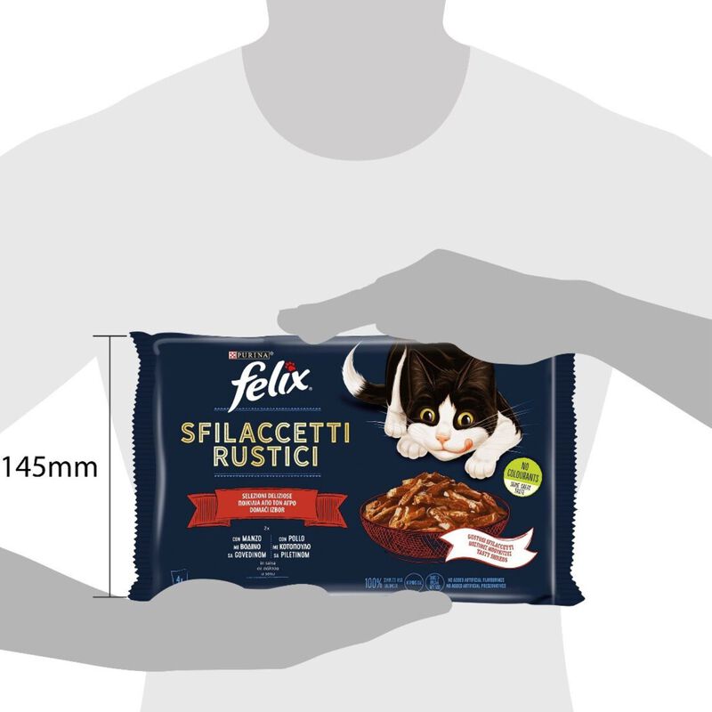 Felix Sfilaccetti Rustici al Manzo e Pollo 4 pz x 80 gr