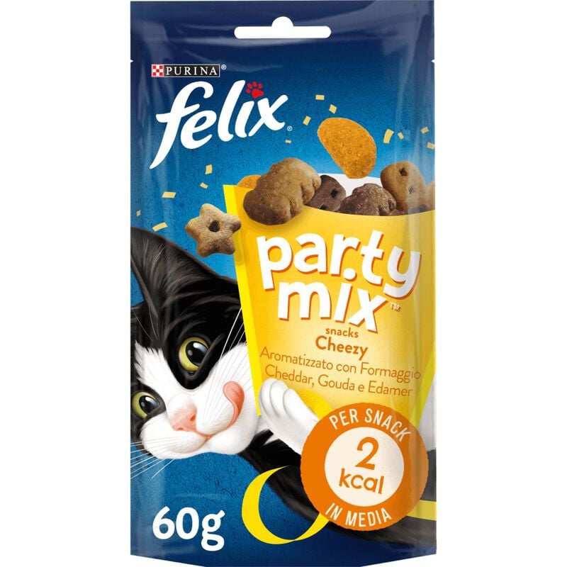 Felix Party Mix Snack Cat Cheezy Mix con formaggio Cheddar Gouda e Edamer 60 gr