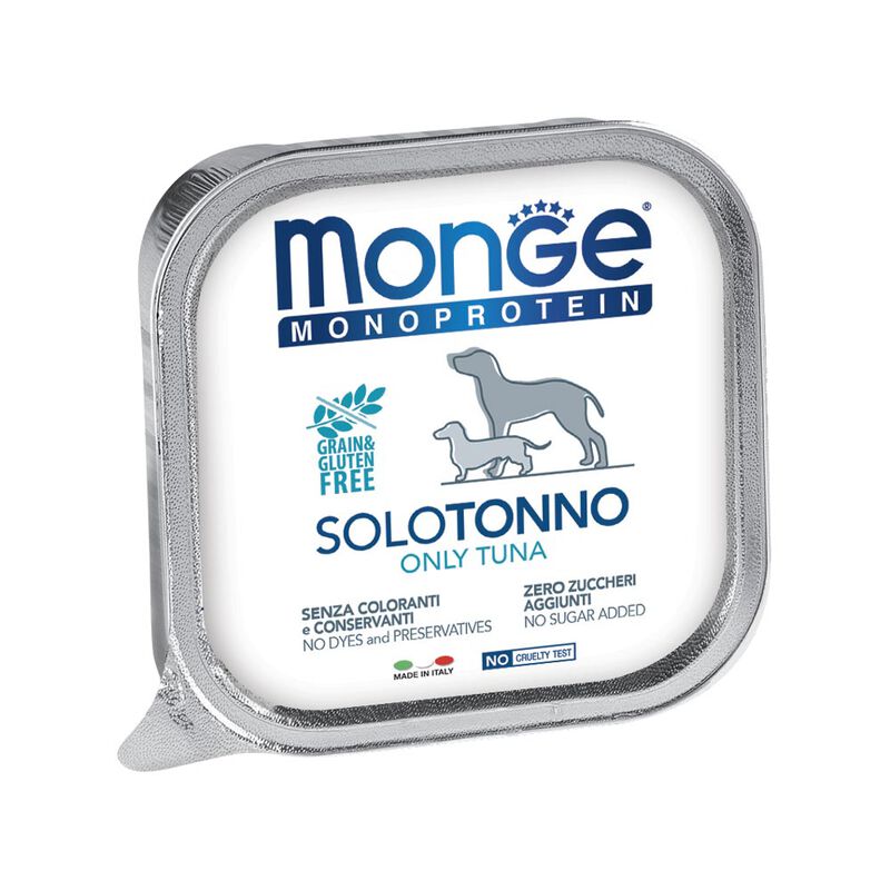 Monge Monoprotein per cani adulti Pat&eacute; Solo Tonno 150 gr
