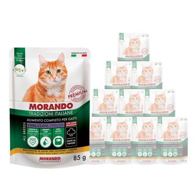 Morando Tradizioni Italiane Cat Adult Sterilized Tacchino e Carote 85 gr
