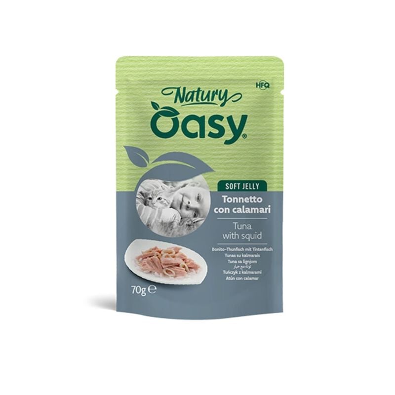 Oasy Natury cat adult Tonnetto con calamari 70 gr