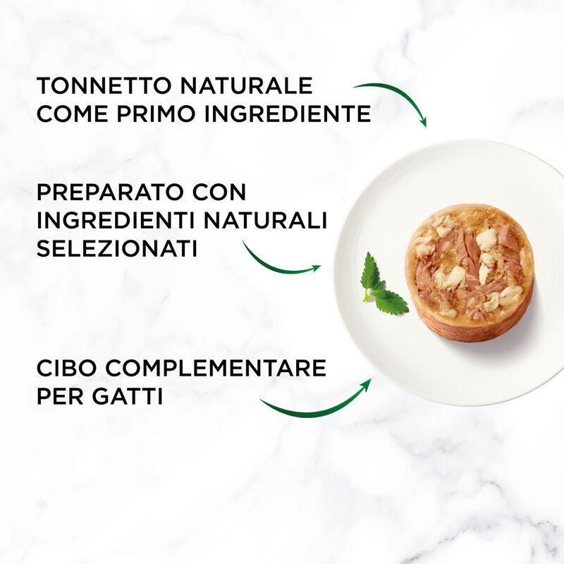 Gourmet Nature's Creation Fiocchi di Tonnetto in gel&eacute;e con Pesce bianco 70gr