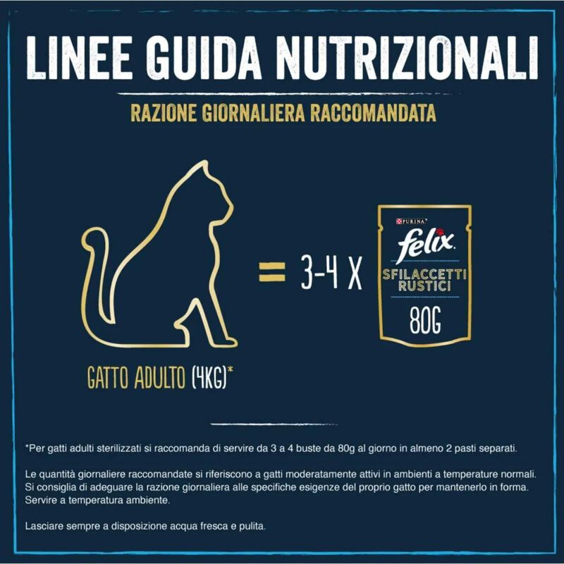 Purina Felix Sfilaccetti Rustici Cat Adult con Anatra 80 gr