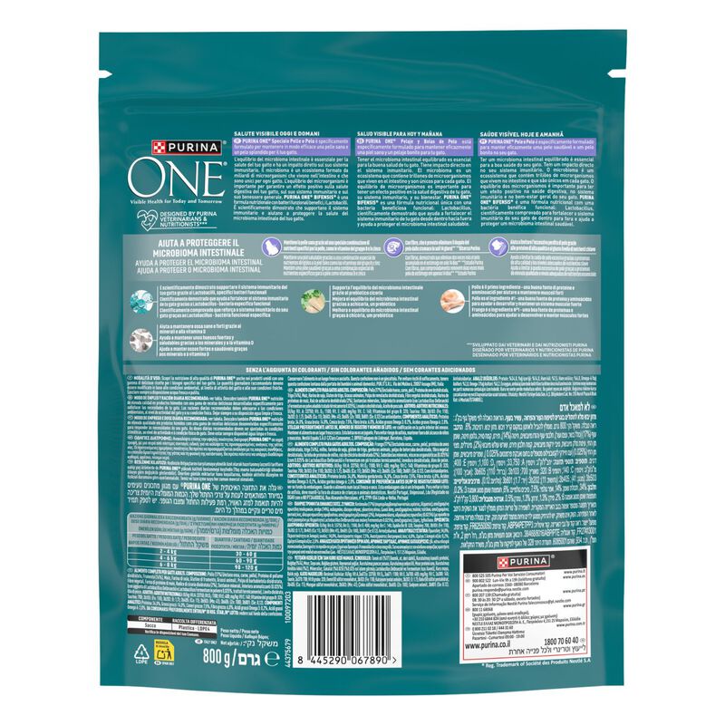 Purina One Bifensis Cat Sterilised Hairball Pollo e Cereali Integrali 800 gr