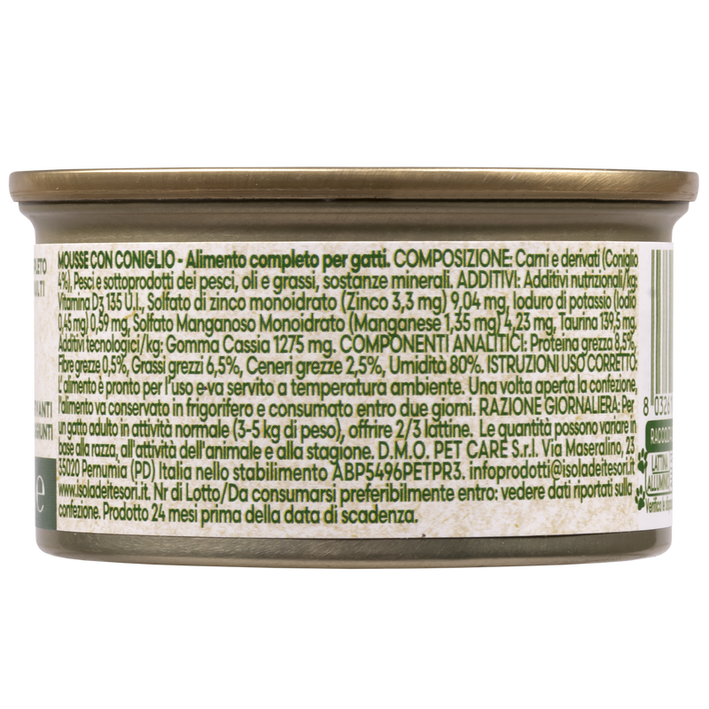 Naturalpet Cat Adult Mousse con Coniglio 85 gr