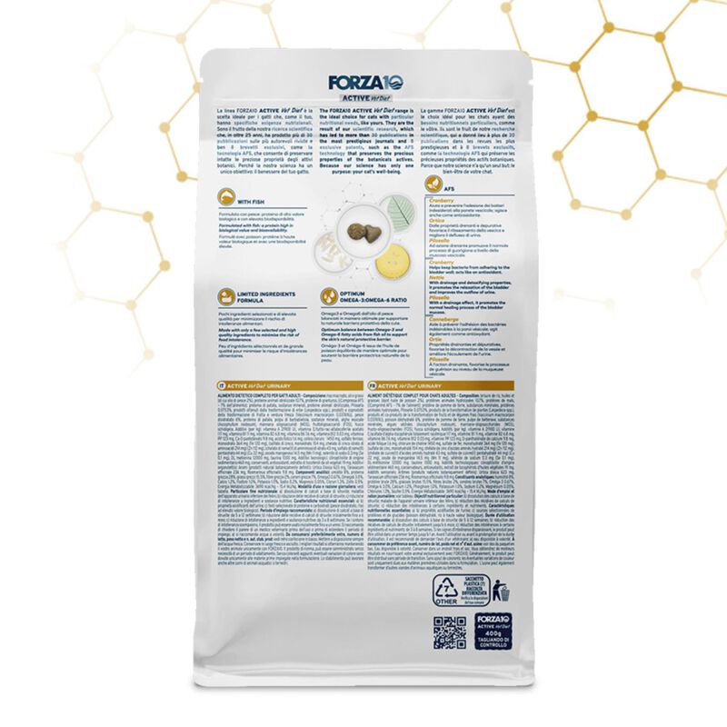 Forza 10 Active Vet Diet Urinary per gatti adulti al Pesce 1,5 kg