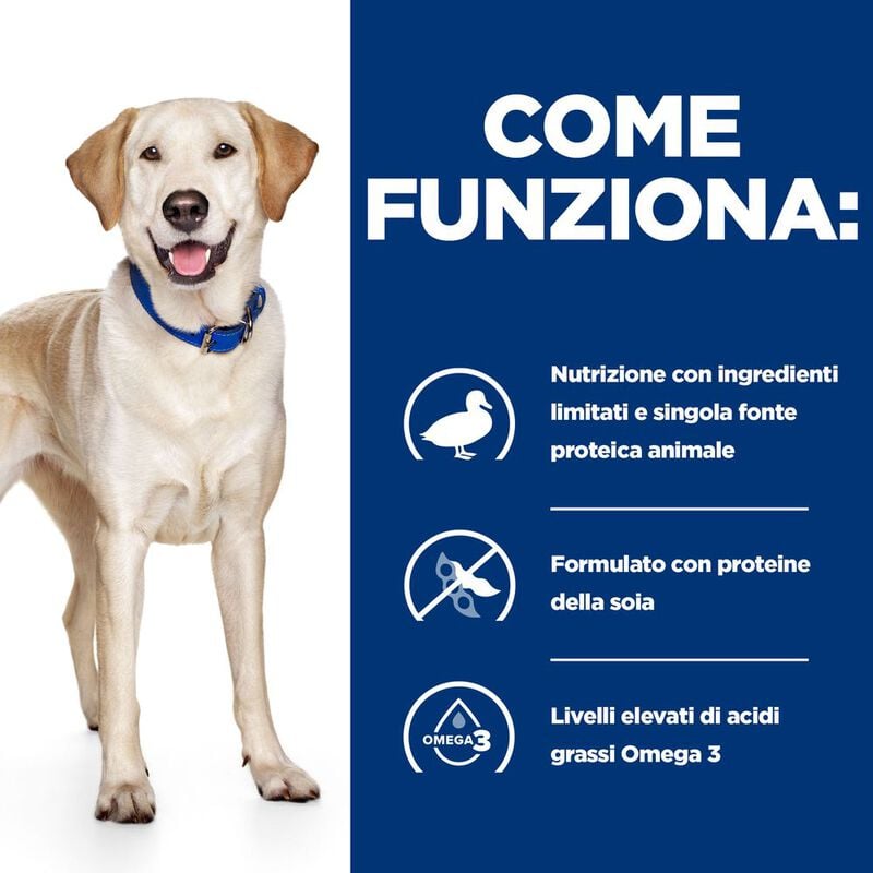 Hill's Prescription Diet Dog d/d Food Sensitives con Anatra e Riso 12 kg - Scad.01 Settembre 26