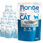 Monge Grill Cat Senior Bocconcini in jelly ricco in Sgombro 85gr