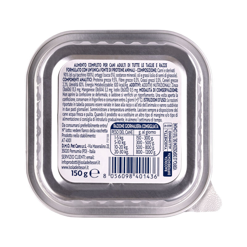 Monopro Dog Adult All breeds Pat&egrave; Tacchino 150 gr