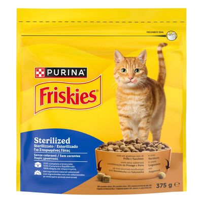 Friskies Cat Adult Sterilised Pollo, Tacchino e Verdure 375 gr