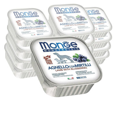Monge Monoprotein per cani adulti Pat&eacute; Agnello con Mirtilli 150 gr