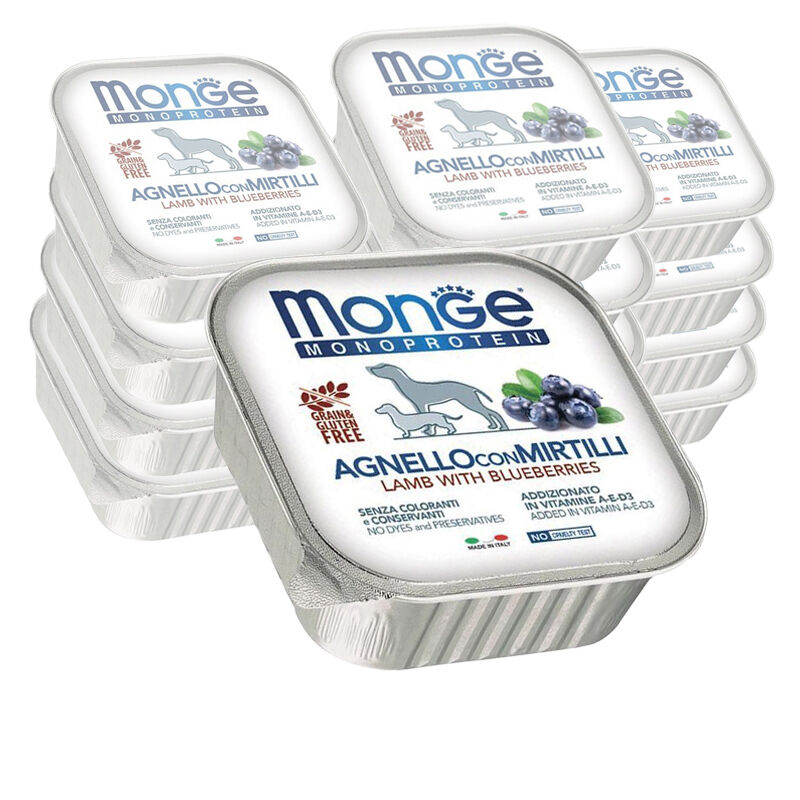 Monge Monoprotein per cani adulti Pat&eacute; Agnello con Mirtilli 150 gr
